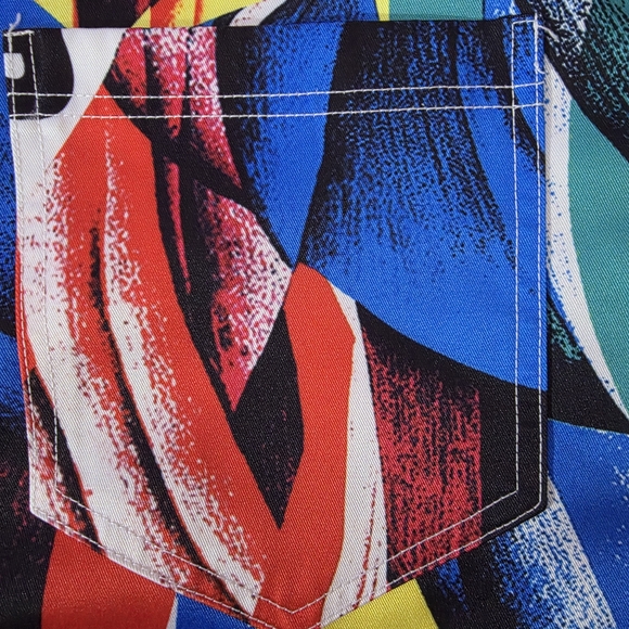 Vibrant Abstract Jean Jacket - Picture 4 of 6